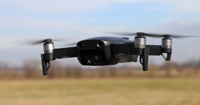 Primo piano del drone mavic air della dji