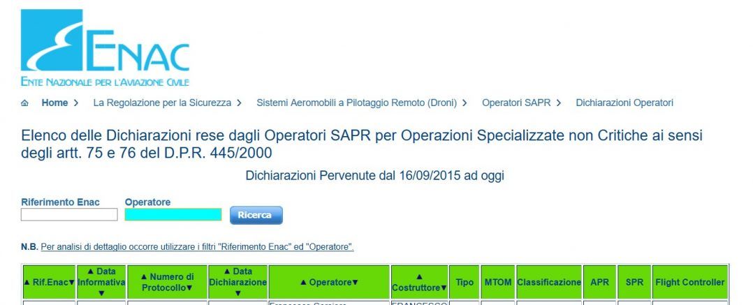 immagine di enac elenco operatori