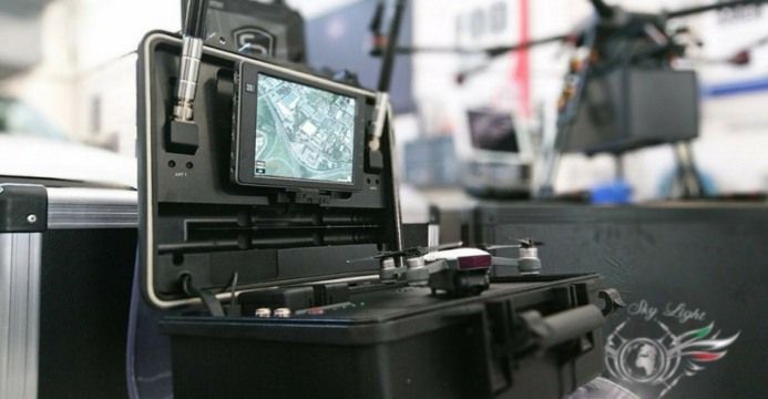 immagine di aeroscope sistema ientificazione droni DJI eagle sky light