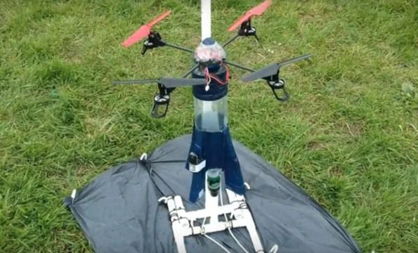 immagine di drone razzo a propulsione ibrida