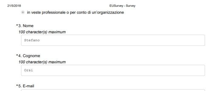 immagine di sondaggio europeo