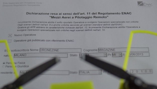 immagine di ENAC dichiarazione resa mezzi pilotaggio remoto droni sapr