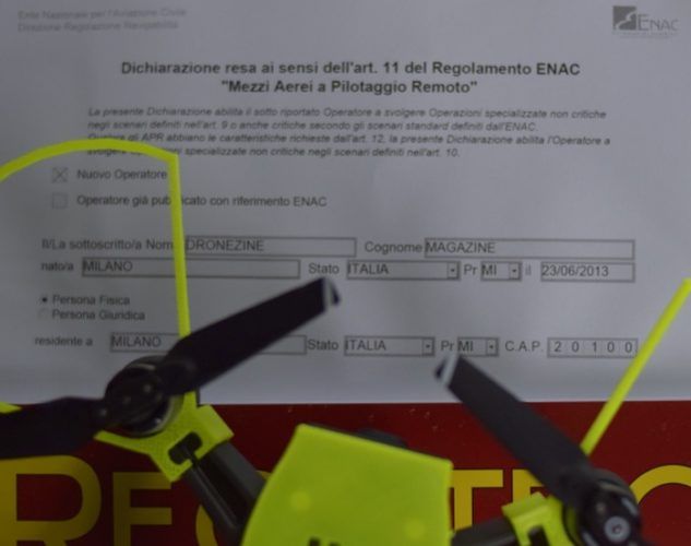 immagine di documenti obbligatori operazioni sapr droni