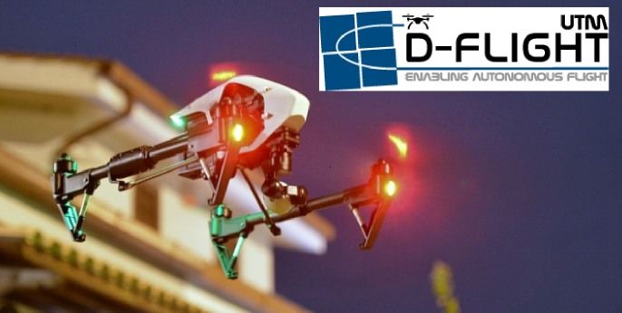 immagine di drone professionale. d flight