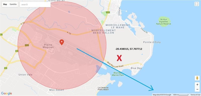 no fly zone aeroporto mauritius
