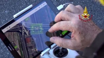 immagine di drone ponte morandi