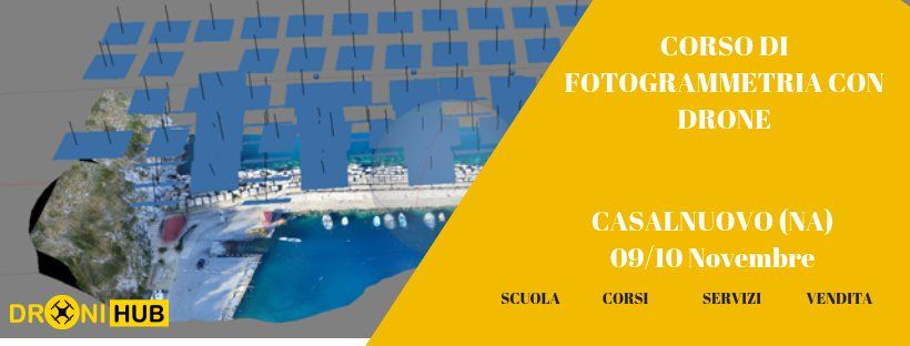 immagine di corso aero fotogrammetria con drone napoli