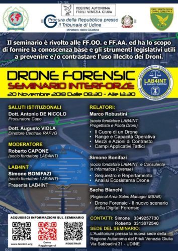 immagine di drone forensic udine