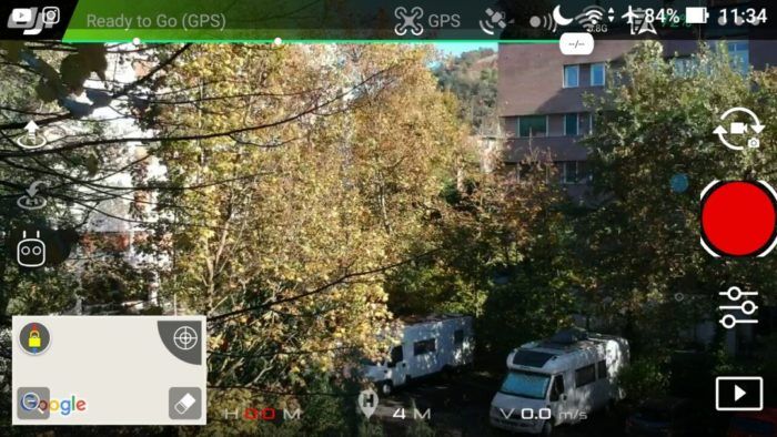 immagine di dji app non registra