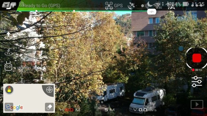 immagine di dji app sta registrando