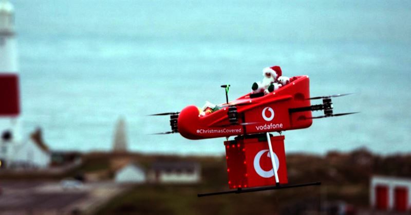 consegna via drone 4g vodafone uk