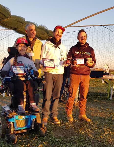 immagine di vincitori terza tappa fpv drone racing ozzano