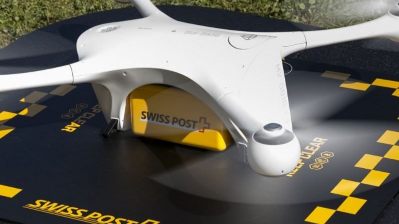 immagine di drone poste svizzere matternet