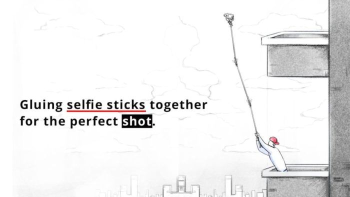 immagine di selfie aereo
