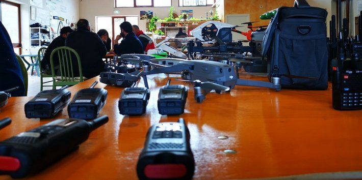 immagine di esercitazione rescue drone network campo delta tango 2
