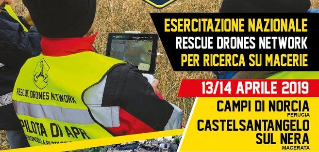 immagine di esercitazione rescue drone network cr