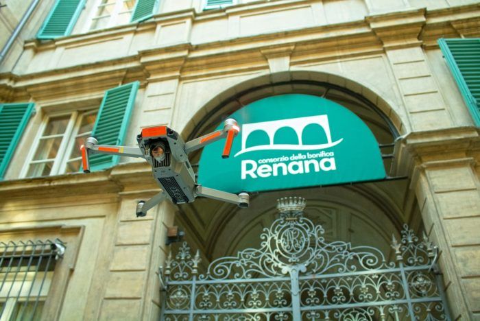 immagine di drone mavic pro bonifica renana