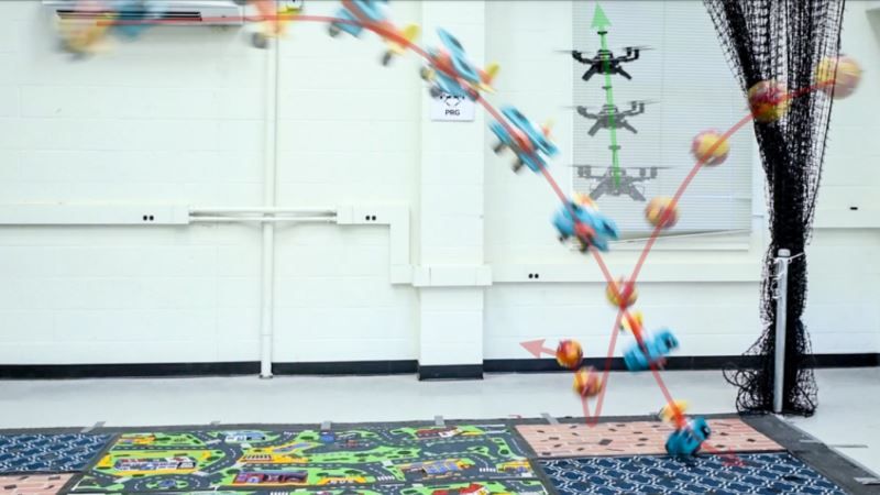 drone schiva oggetti al volo