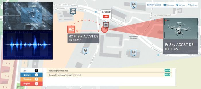 immagine di sistema anti drone adrian