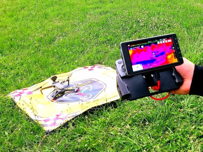 immagine di termocamera rescue drone network