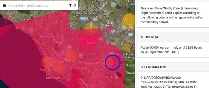immagine di drone safety map
