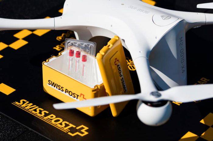 immagine di swiss post blood drone