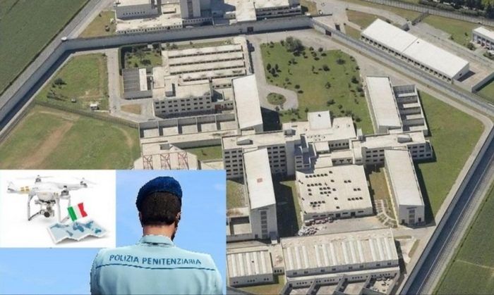 immagine di droni usati nei carceri da polizia penitenziaria