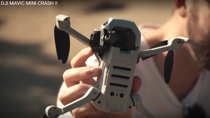 immagine di dji mavic mini crash test