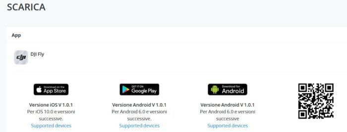 immagine di scaricamento app dji fly