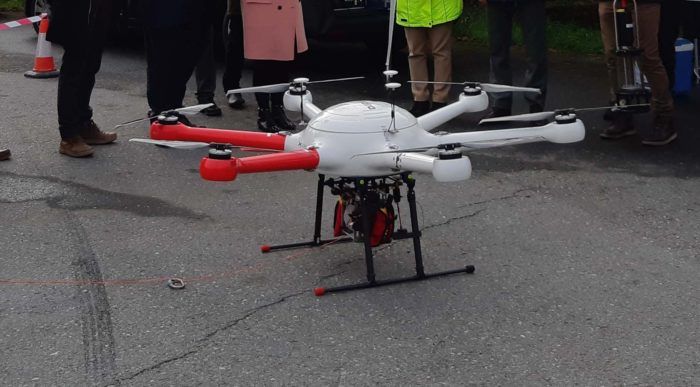 immagine di particolare drone indra campionamento ambientale