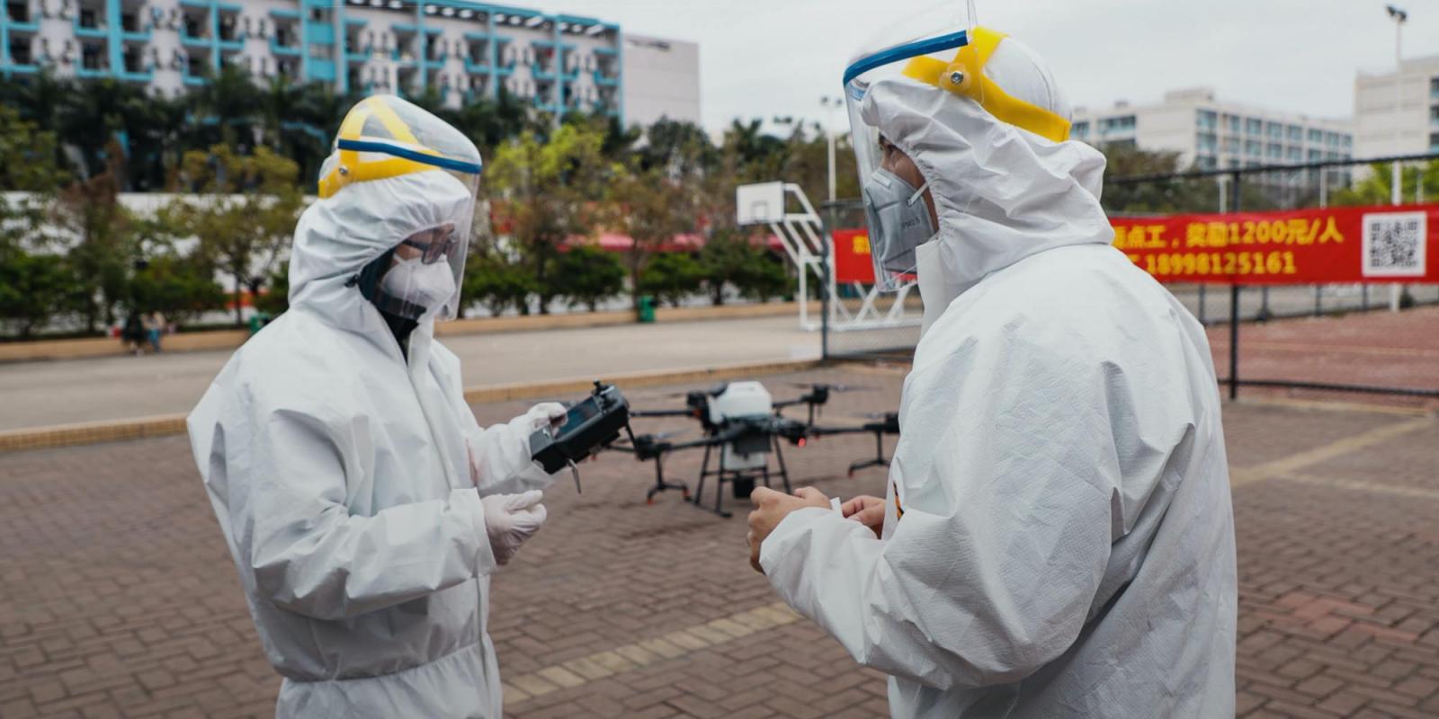 immagine di DJI drones are used to fight Coronavirus