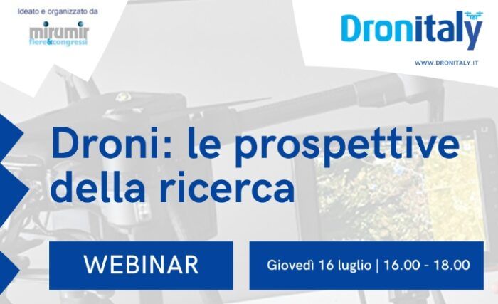 immagine di webinar dronitaly prospettive per la ricerca