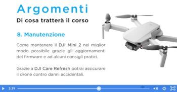 immagine di argomenti corso dji mini 2 manutenzione