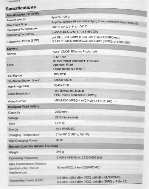 rumors specifiche tecniche dji fpv drone
