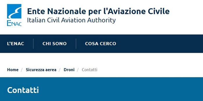immagine di ENAC elenco contatti droni