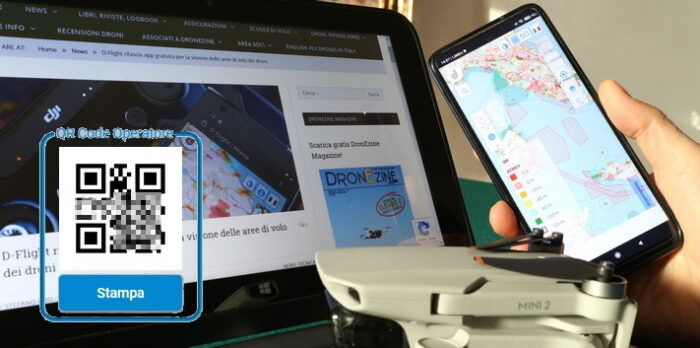 immagine di d flight codice operatore. applicare su droni