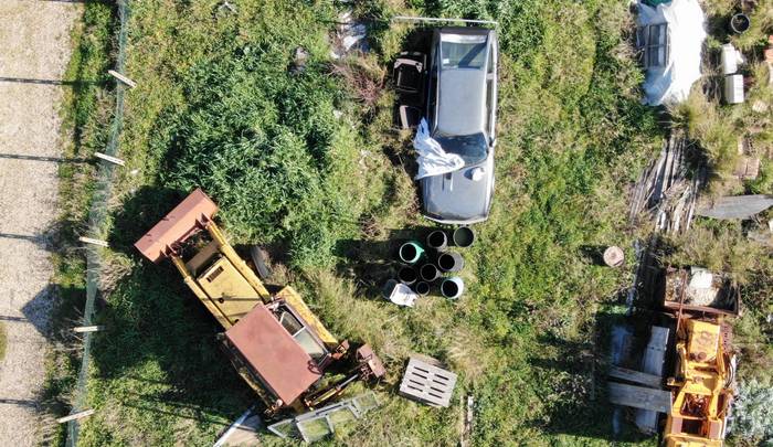 immagine di dfoto drone polizia ciampino discarica abusiva