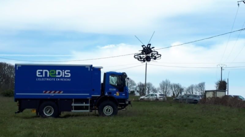 francia drone per salvare gli uccelli dall'impatto coi cavi dell'alta tensione