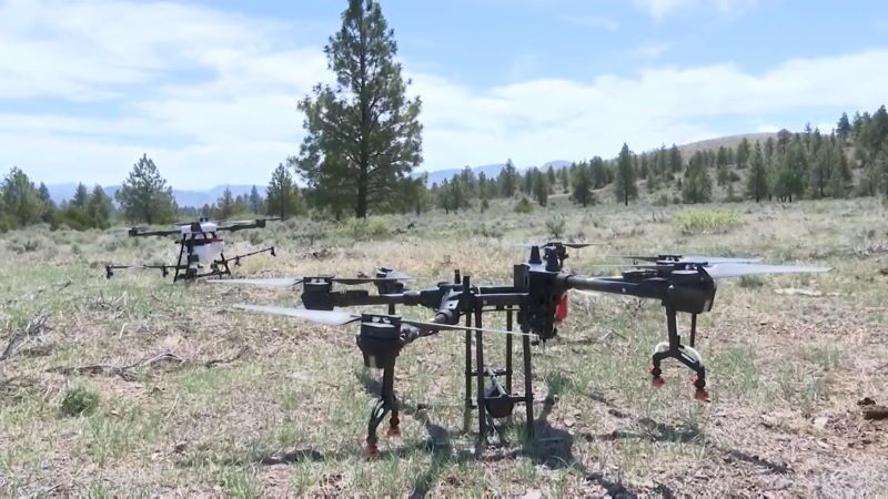 montana drone erbicida contro le infestanti