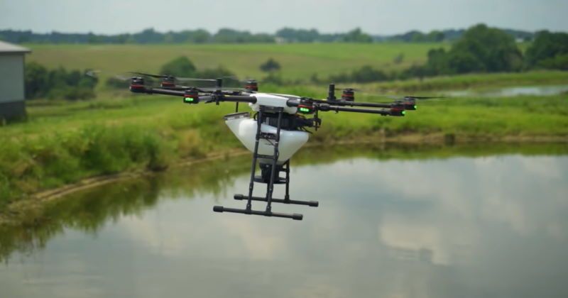 droni per allevamento pesce in usa