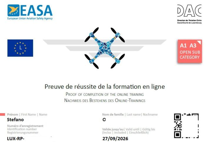 immagine di attestato a1 a3 lussemburgo