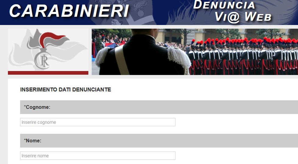 immagine di denuncia online