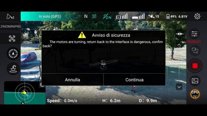 immagine di errore app moto turing