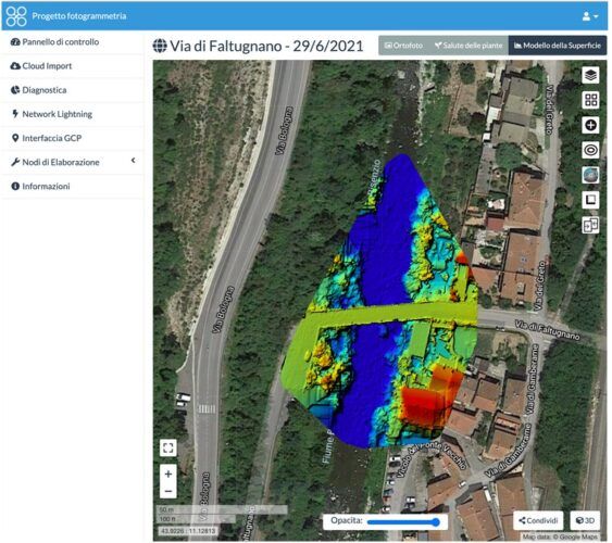 immagine di cloud droni anci toscana