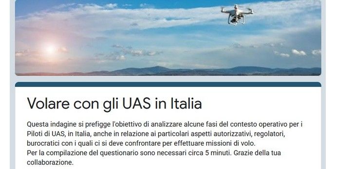 immagine di volare con gli uas in italia