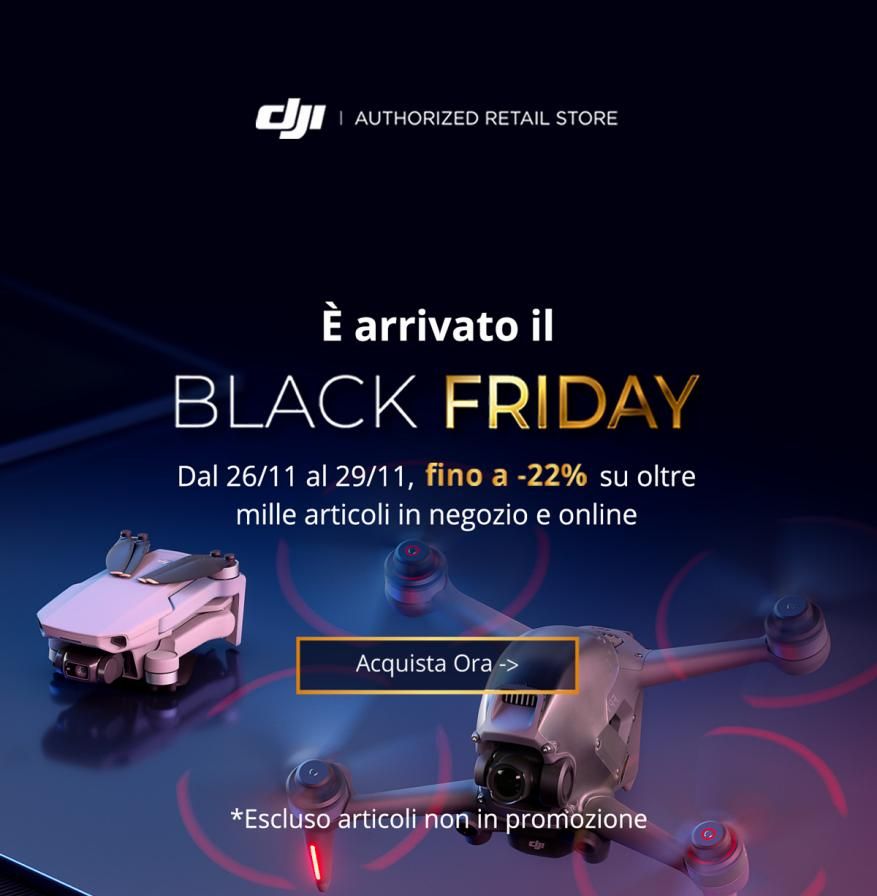immagine di Cyber Monday dji store