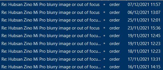 immagine di scambio email hubsan focus