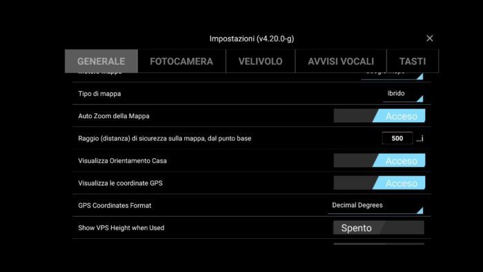 immagine di interfaccia impostazioni litchi