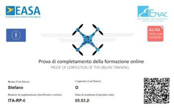 immagine di attestato a1 a3 enac ok