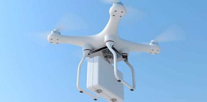 immagine di drone trasporto merci